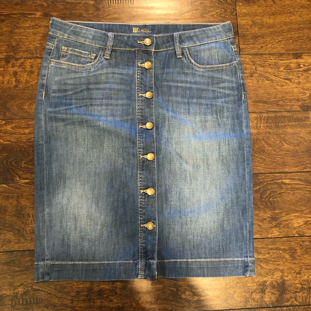 Kut from the Kloth - Denim Button Down Skirt